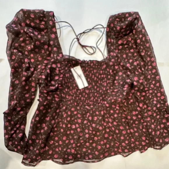 ASTR The Label Floral Print Smocked Babydoll Top‎ - Size XL - NEW With Tags. - Picture 7 of 16